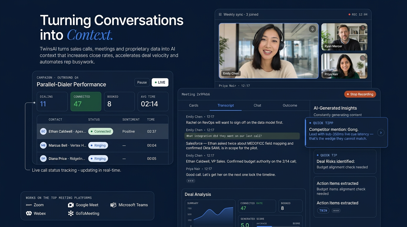 TwinsAI - Real-Time AI Sales Intelligence